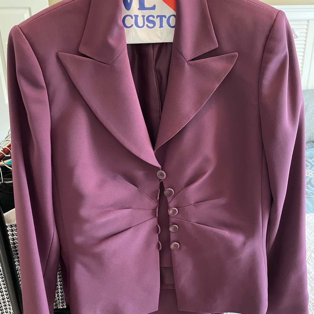Purple Kasper Skirt Suit size 4